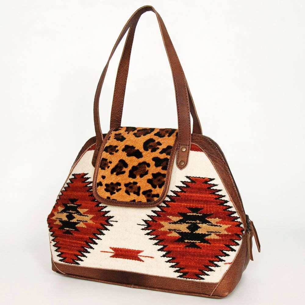 American Darling Saddle Blanket Wool & Leather Tote Bag – Western